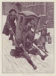 Auf dem Weg zu einer Party vor langer Zeit